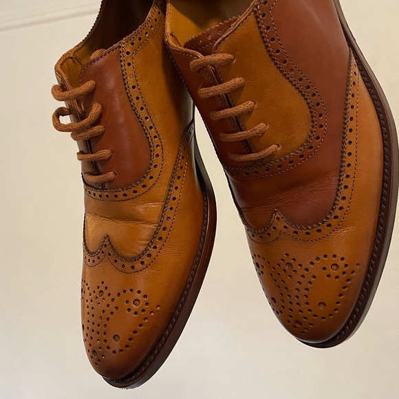 RALPH LAUREN Wingtip Oxford Loafer Shoes - Size 8.5 B - Made in Italy - Picture 14 of 14